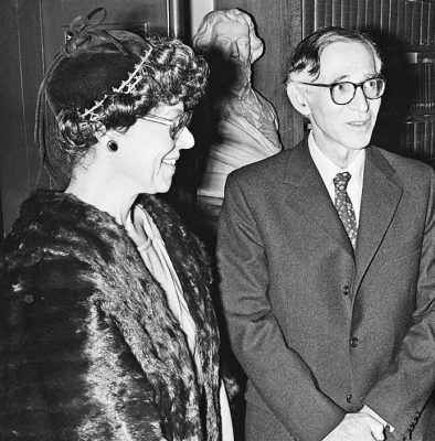 Recipient of the 1982 Nobel Prize in Chemistry Aaron Klug with his wife Liebe Bobrow in 1979